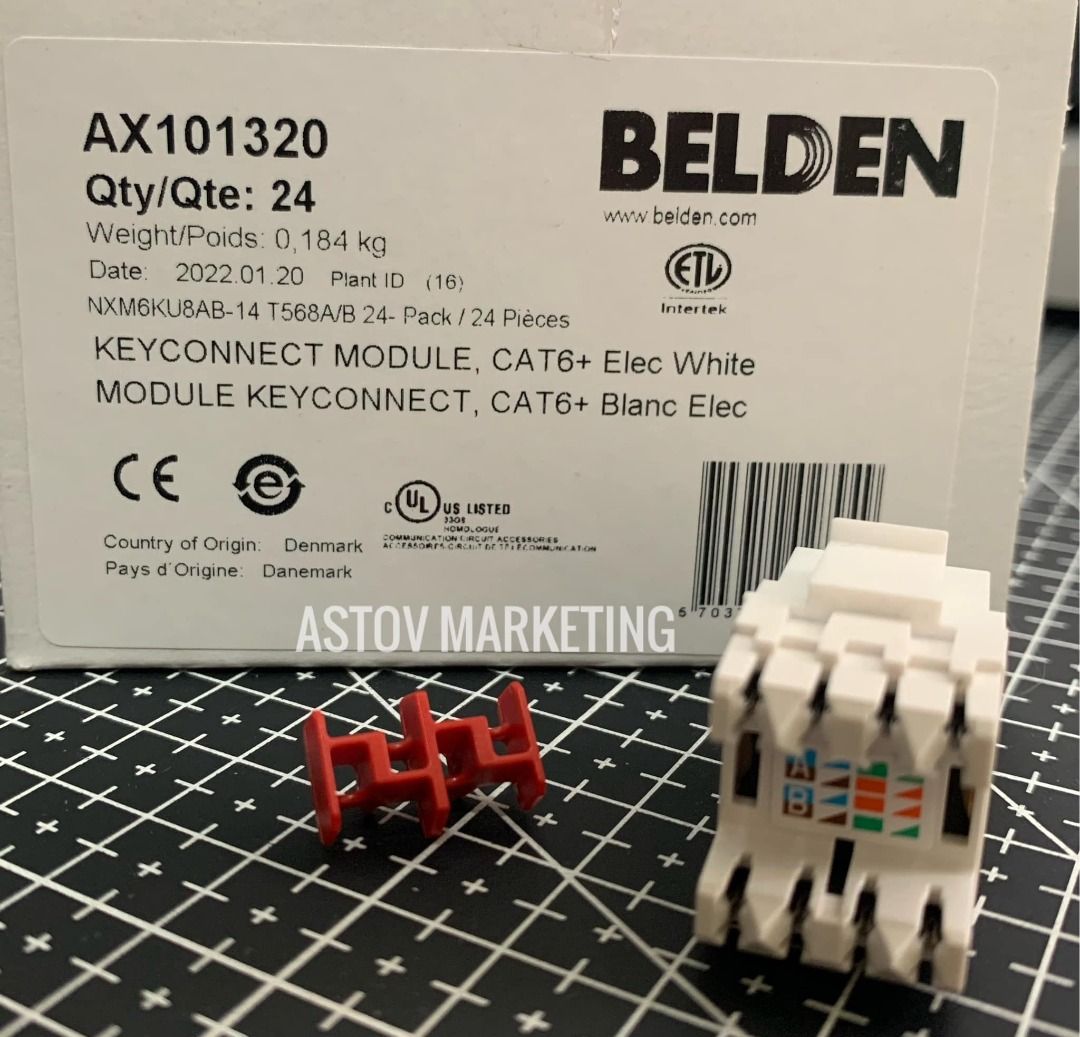 Belden Information Outlet (IO) (Category: Cables & Adaptors) located in Muntinlupa City. Submitted by jiwooasto (Listing ID 1291491765, Image 2). Description: ⏺️ Belden Information Outlet Keyconnect Module Cat6 PN: AX101320 White ⏺️ Belden Information Outlet Keyconnect Module Cat6 PN: AX101320 .