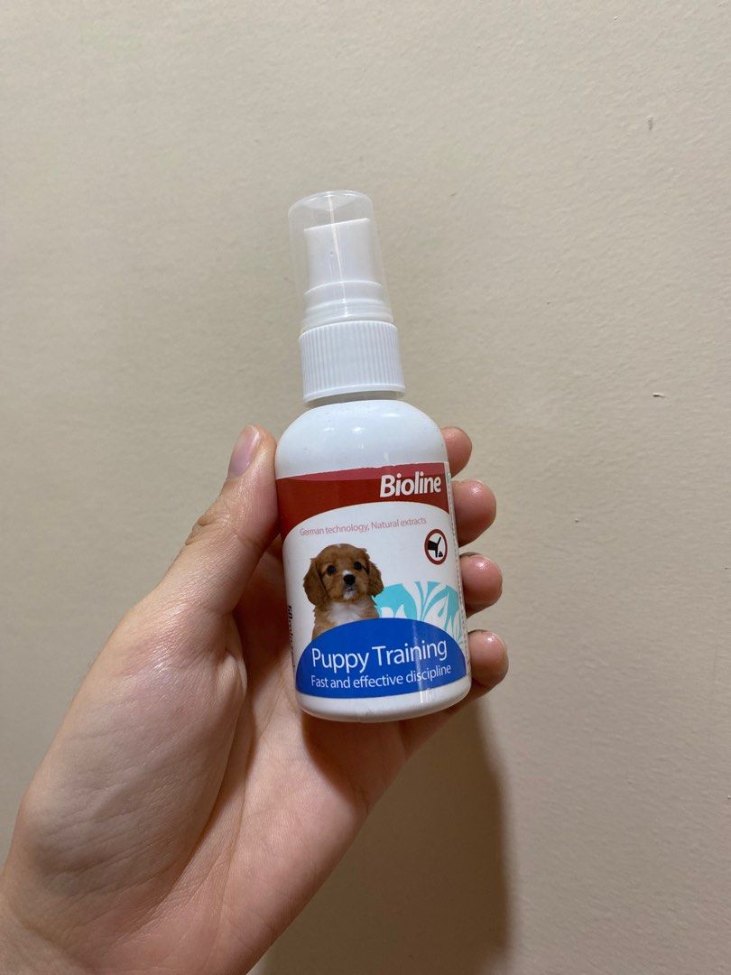 Bioline Potty Training Spray (Category: Homes & Other Pet Accessories) located in Paranaque City. Submitted by declutterbyt (Listing ID 1291411872, Image 1). Description: Barely used RFS: my pet is already potty trained after a few uses.