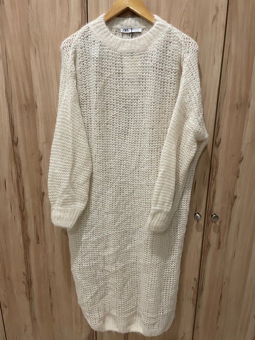 BNWT Zara ALPACA BLEND OPEN-KNIT DRESS made of 63% alpaca, Women's Fashion,  Dresses & Sets, Dresses on Carousell