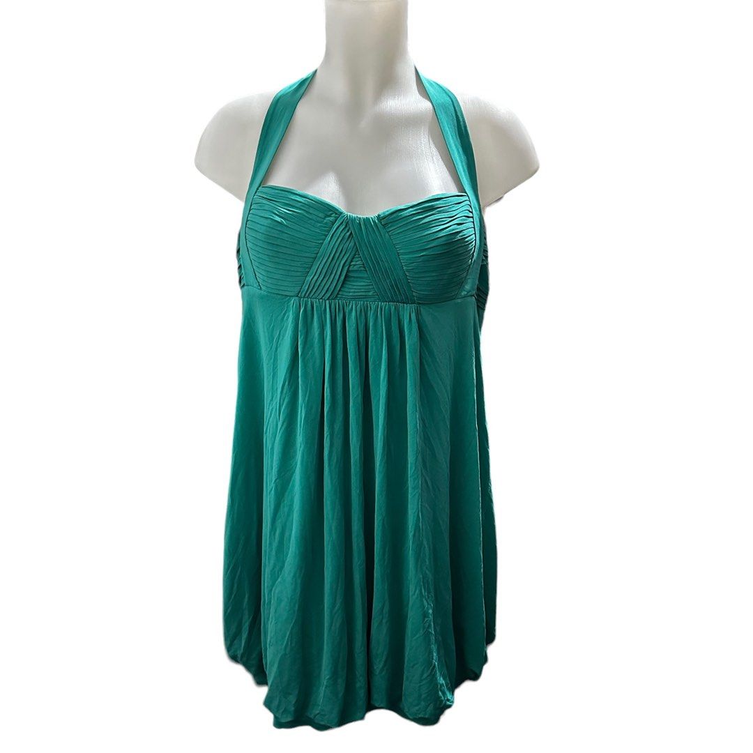 BRAND NEW BCBG MAXAZRIA green halter formal tube dress backless, Women's  Fashion, Dresses & Sets, Dresses on Carousell