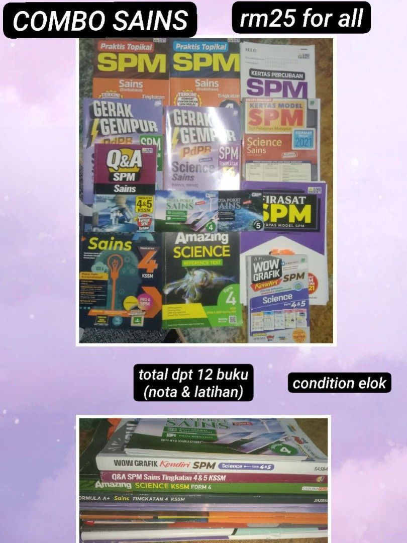 buku spm akaun , bm , english , matematik, addmath , akaun , sains ...