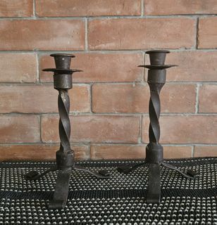 Candle Holder Brass Pair