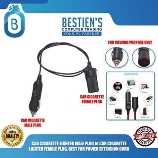 CAR CIGARETTE LIGHTER MALE PLUG to DC FEMALE 5.5x2.1mm POWER ADPTER CABLE, BEST FOR DASH CAMERA CCTV