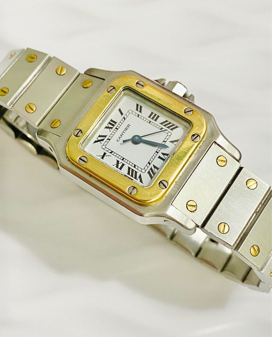 Cartier Santos Carrée Automatic (Category: Luxury Watches) located in Quezon City. Submitted by clicksmileph (Listing ID 1291534621, Image 1). Description: RARE FIND Cartier Santos Carrée Automatic 182,000 Php Details: 9.3/10 Excellent condition-Like New Automatic Movement Ladies Watch, 24mm Case size Sapphire Glass Steel & Gold Guaranteed Authentic 💯 Set with: Original Cartier Box Original Cartier Manual Meet-up by schedule / Shipping available