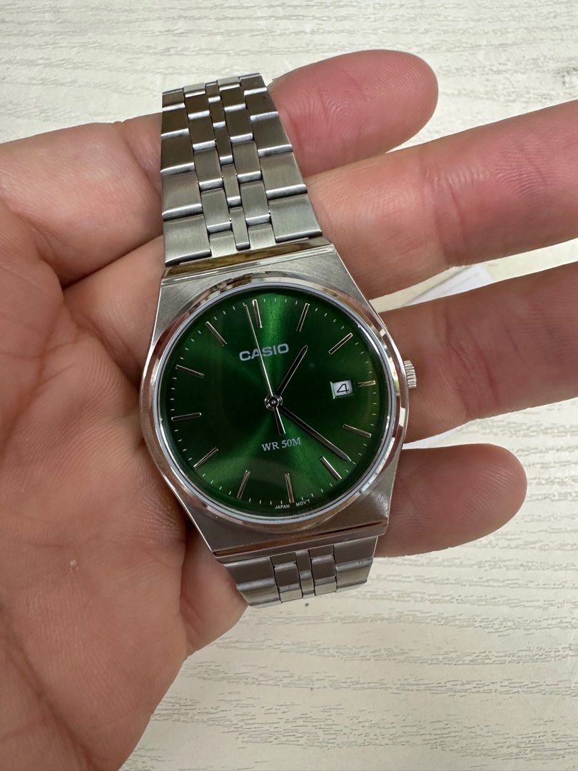 Casio MTP-B145D-3 MTP-B145D-3A (Category: Men's Watches) located in Manila. Submitted by seikowatchfactory (Listing ID 1290612505, Image 1). Description: BNIB 10/10 Model: MTP-B145D-3AV Price: 2999 pesos Specifications: Size of Case: 40 x 35 x 7.4mm Total Weight: 82g Approx. Battery Life: 3 years on SR621SW Regular Timekeeping 50m Water Resistance Date display Mineral Glass Stainless Steel One-Touch Triple fold clasp Case/Bezel: Two tone Quartz M