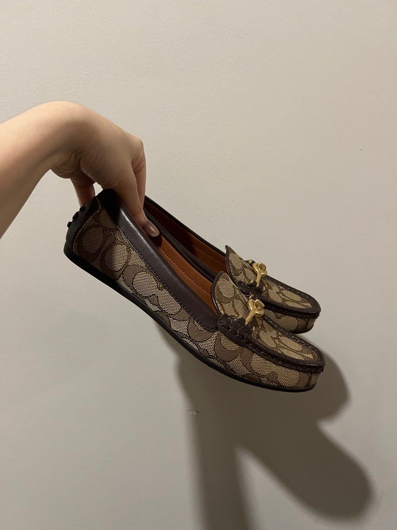 Coach crosby driver turnlock flats online
