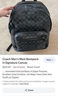 Coach men west backpack
