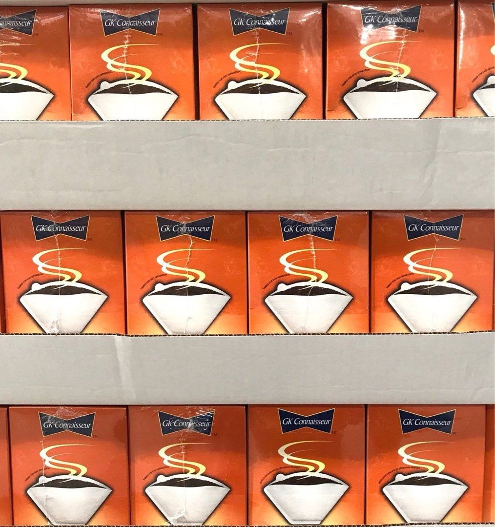 Costco好市多 GK Connaisseur 咖啡濾紙 100張x4入 cone coffee filter, 食物和飲料, 飲料在旋轉拍賣