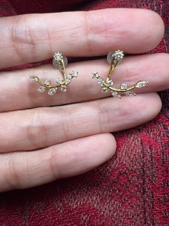 Diamond floating earrings