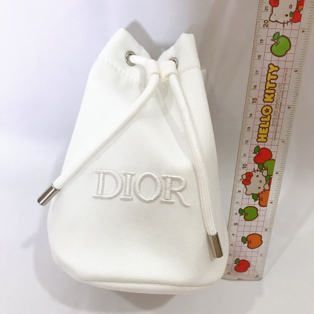 Dior beauty white drawstring bucket pouch gift
