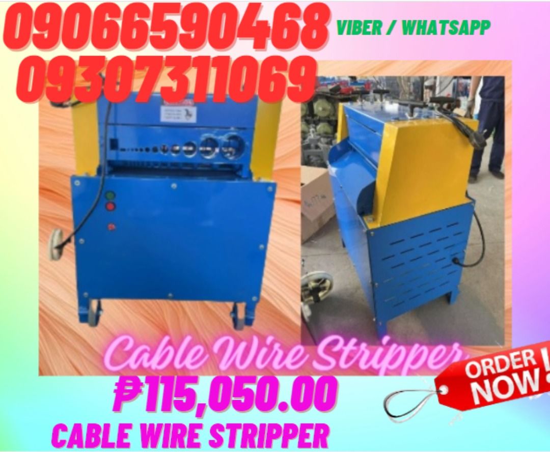 Double blade process cable wire stripper (Category: Construction Tools & Equipment) located in Caloocan City. Submitted by ultimateni42771 (Listing ID 1291449821, Image 1). Description: Name: Wire Stripping Machine Double Blade Model : V-KOA POWER: 3kw CAPACITY :30m/min Net weight : 185kg Machine size :600*500*1250mm Voltage : single phase .