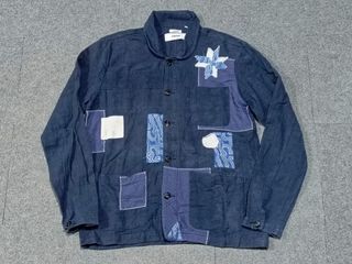 ELHAUS Single Needle Patchwork sashiko haori jacket