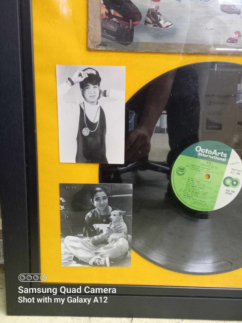 Francis Magalona (Category: Vinyls) located in Muntinlupa City. Submitted by voltlovebird (Listing ID 1291425142, Image 2). Description: sale francis m. plus sf.. 1991 Octoarts record vinyl and 4 original photo of francis m with his dog..