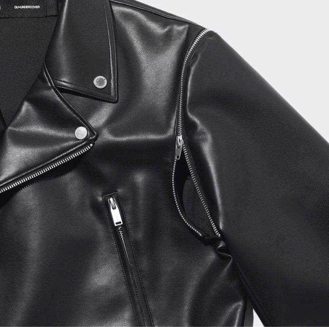 GU x UNDERCOVER 2way Rider Leather Jacket Size M