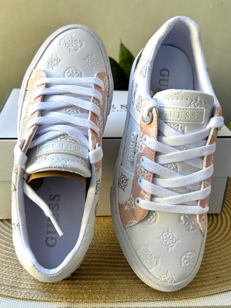 Guess white slip on shoes outlet
