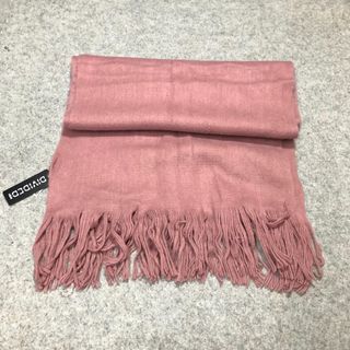 H&M NWT New Big Ultra Soft Tassel Scarf Scarves Knit Knitted Winter Snow Muted Pink
