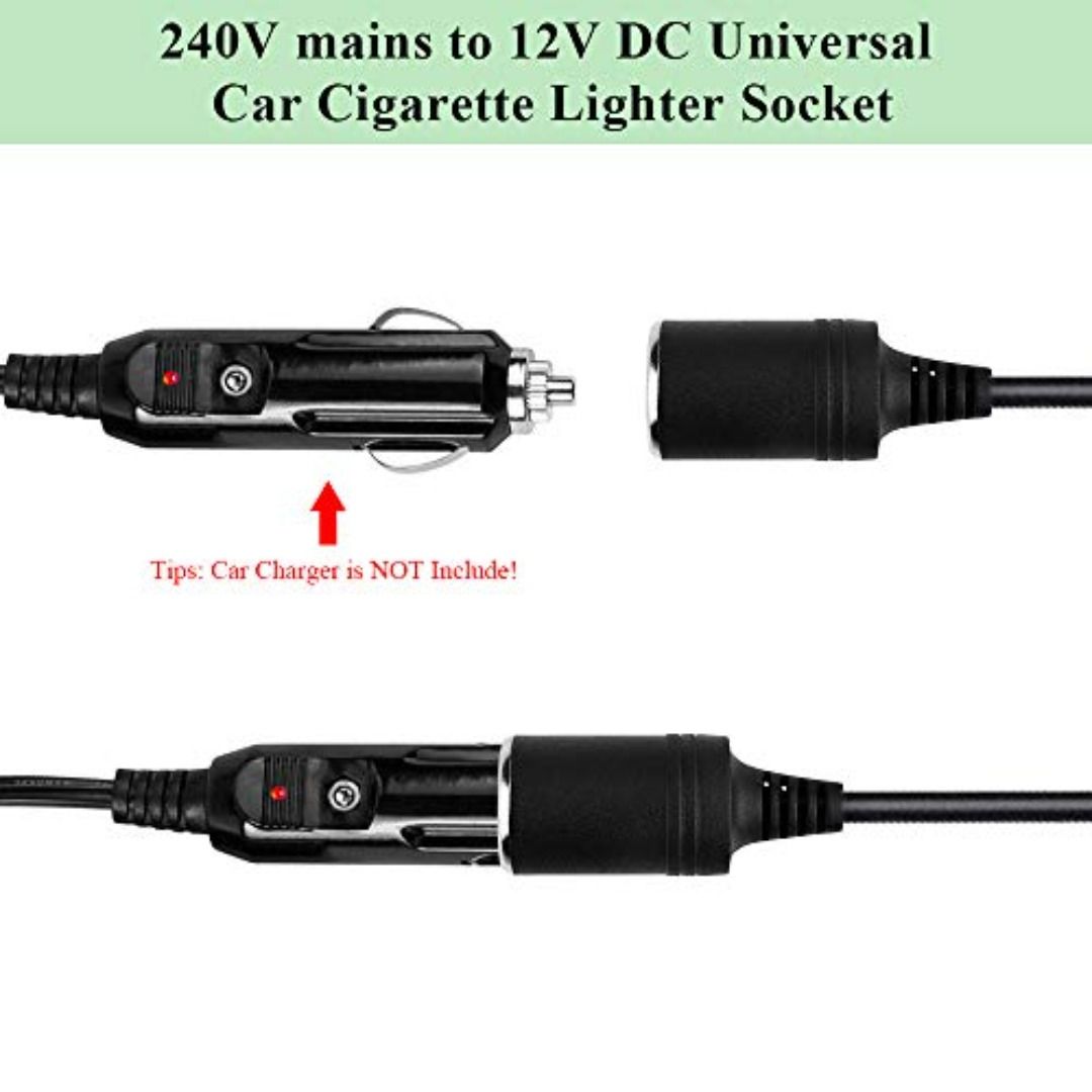 240v mains to 12v dc cigarette lighter deals voltage converter power adapter
