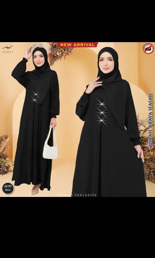 Jubah Abaya Hajah Valentino Swiss Yuryu Premium Ironless DELIVERY ONLY