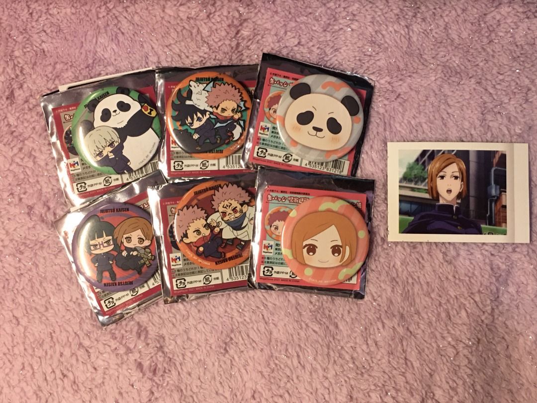 JUJUTSU KAISEN OFFICAL ASSORTED OFFICIAL MERCH (Category: J-Wave Merchandise) located in Rizal. Submitted by animestashph (Listing ID 1291432336, Image 1). Description: PRICES AND DETAILS: JJK CAN BADGE SET 150EA JJK RUBBER KEYCHAINS SUKUNA AND GOJO 100EA JJK SEALED ONEMUNTAN 200EA DM if interested!.