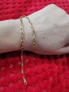 K18 Japan gold bracelet paper clip