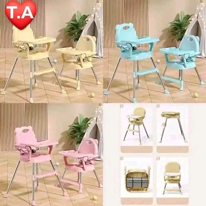 Kids High Chair (Category: Kids Tables & Chairs) located in Manila. Submitted by viashop02 (Listing ID 1291524485, Image 1). Description: Kids high chair Foldable Easy to fold Assorted color.