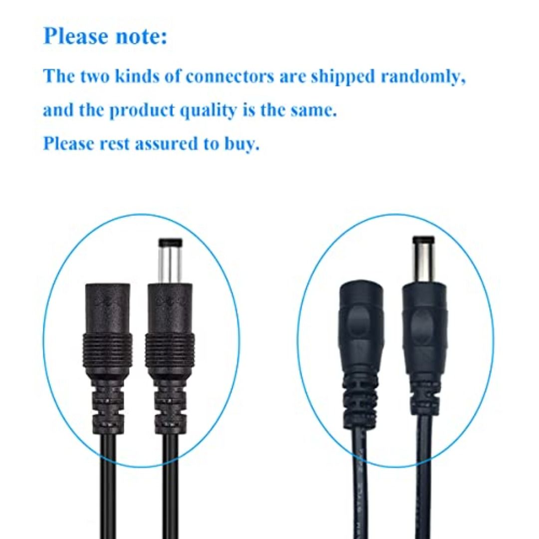 Liwinting 5m/16.4ft DC Extension Cable 5.5mm x 2.5mm Male to Female