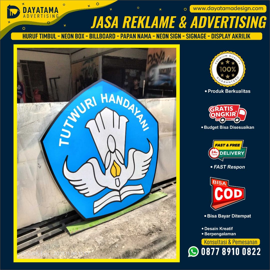 Logo Huruf Timbul Tut Wuri Handayani | Dayatama Advertising, Desain ...