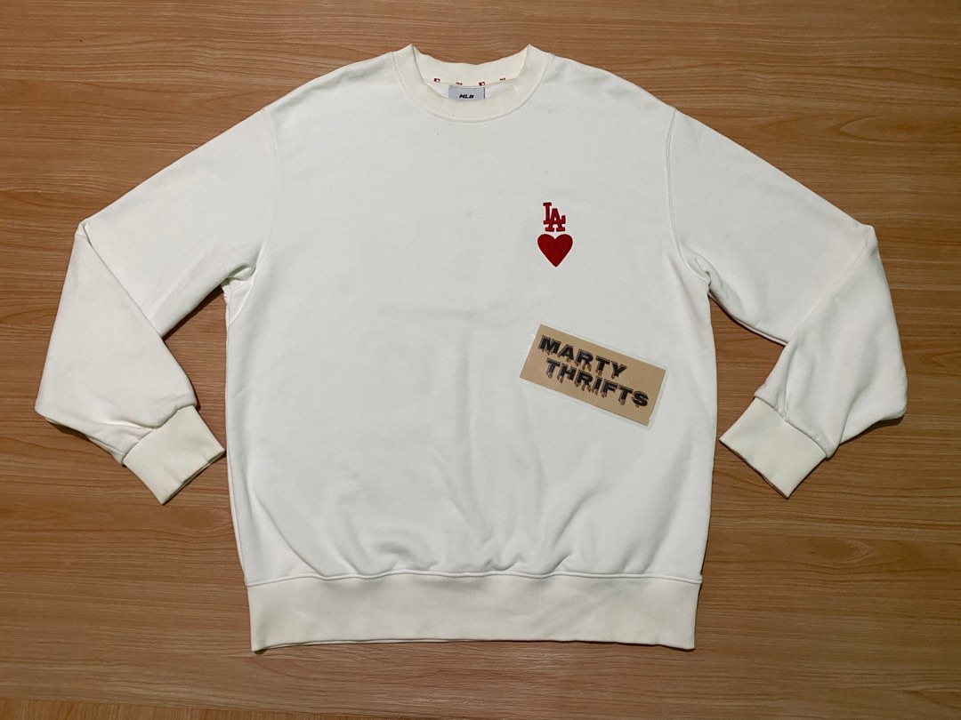 MLB LA Heart Logo Sweatshirt Men s Fashion Coats Jackets and