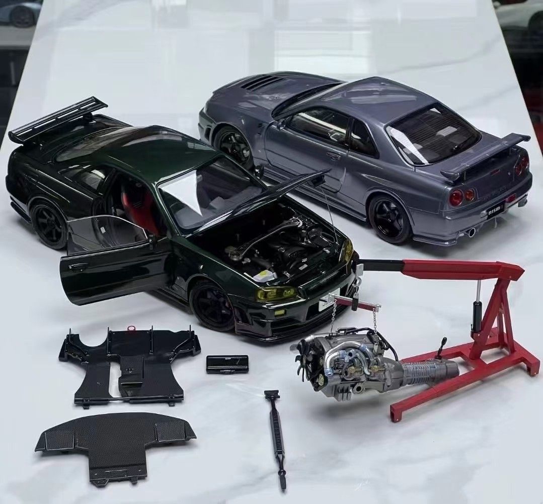 モーターヘリックス MOTORHELIX 1/18 GT-R R34 CRS MOTORHELIX 1:18 Nissan Skyline GT-R (NISMO) R34 CRS VER, Toys