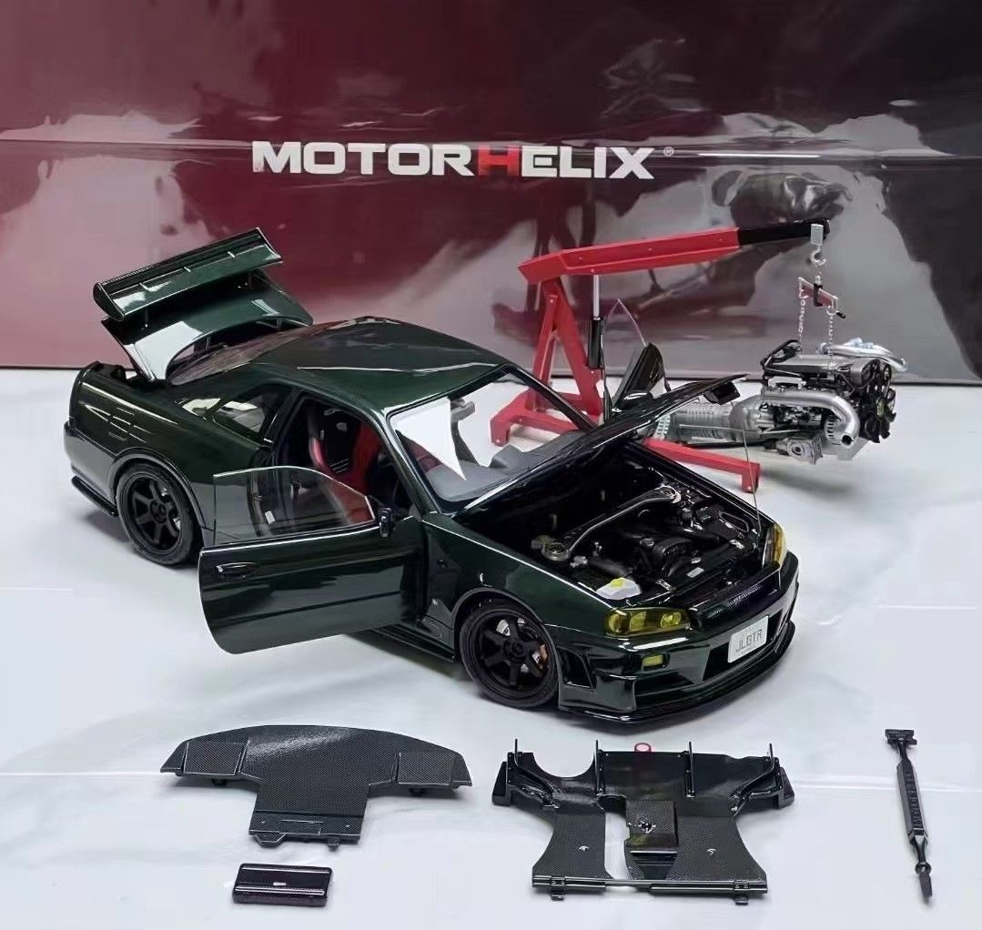 MOTORHELIX 1:18 Nissan Skyline GT-R (NISMO) R34 CRS VER, Hobbies