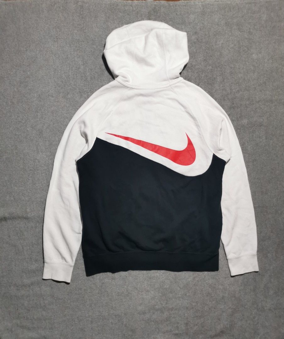 Nike Swoosh full zip hoodie jacket (Category: Coats, Jackets and Outerwear) located in Lapu Lapu. Submitted by cryptocoryne (Listing ID 1291461188, Image 2). Description: Nike Swoosh full zip hoodie jacket large on tag 22.5x27 excellent condition minor issue dot stains see last pics.. not noticeable.