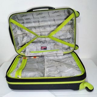 Olympia Carry-On Luggage | Black/Neon Green