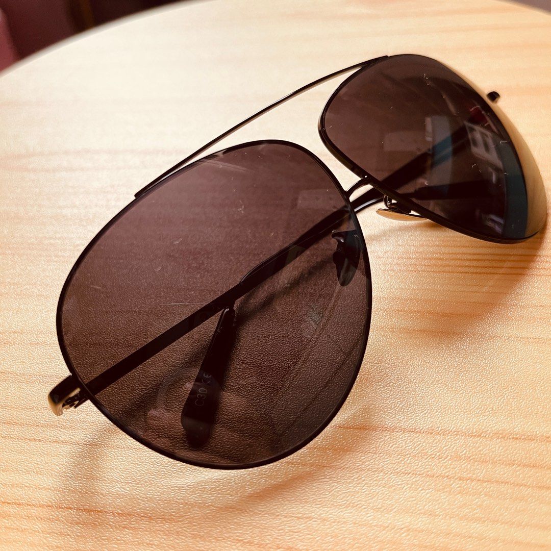 Big black aviator sunglasses best sale