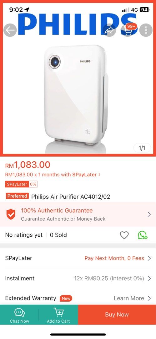 Philips ac4012 deals