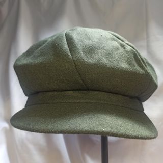 Plain green/gray beret hat