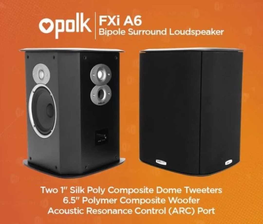 Polk Audio FXiA6 Dipole Bi Pole Surround Speakers Pair Audio