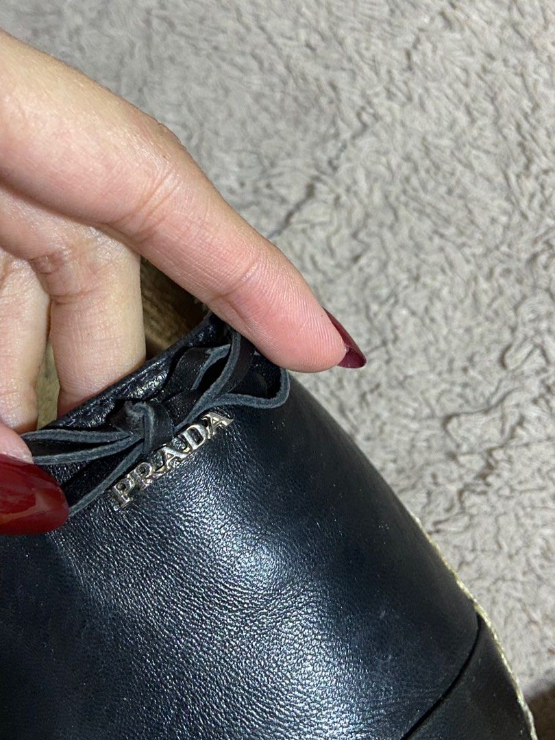 Prada Bow Espadrilles NEGOTIABLE (Category: Slippers and slides) located in Naga. Submitted by dbdbdbdbd (Listing ID 1291440443, Image 2). Description: NEGOTIABLE Authentic Prada Bow Espadrilles - bought for 23k - rfs: too small ;( - message me ur offers!! .
