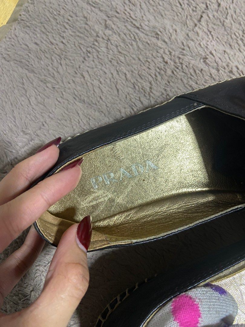 Prada Bow Espadrilles NEGOTIABLE (Category: Slippers and slides) located in Naga. Submitted by dbdbdbdbd (Listing ID 1291440443, Image 3). Description: NEGOTIABLE Authentic Prada Bow Espadrilles - bought for 23k - rfs: too small ;( - message me ur offers!! .