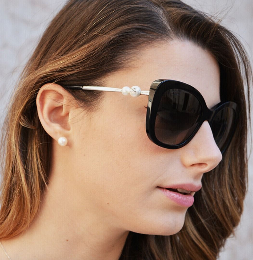 Rimless Sunglasses Chanel Grey Sunglasses Ready Stock)Chanel