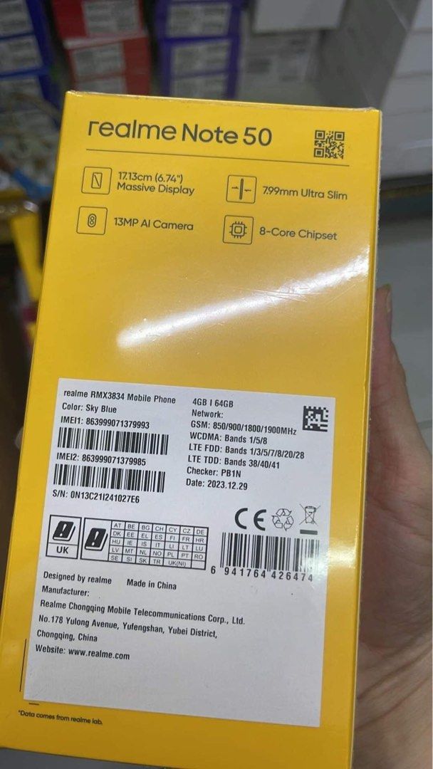 Realme Note 50 4/64GB (Category: Realme) located in Cainta. Submitted by iubelle (Listing ID 1291498448, Image 3). Description: .