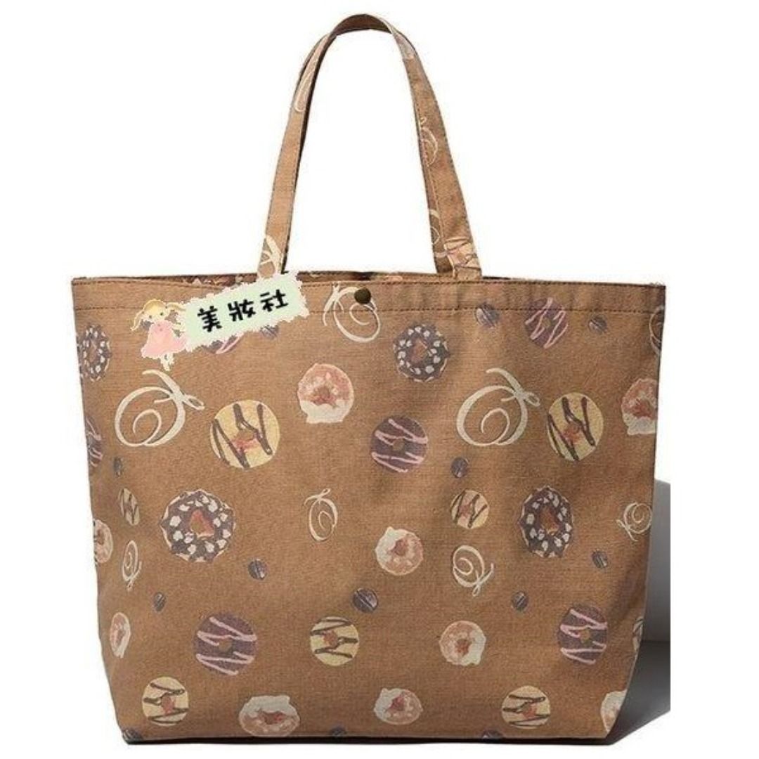 日雜-S『 Q-pot. 』COFFEE & DOUGHNUTS ( 按鈕Tote bag ) ($30