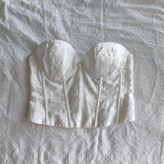 silky white corset