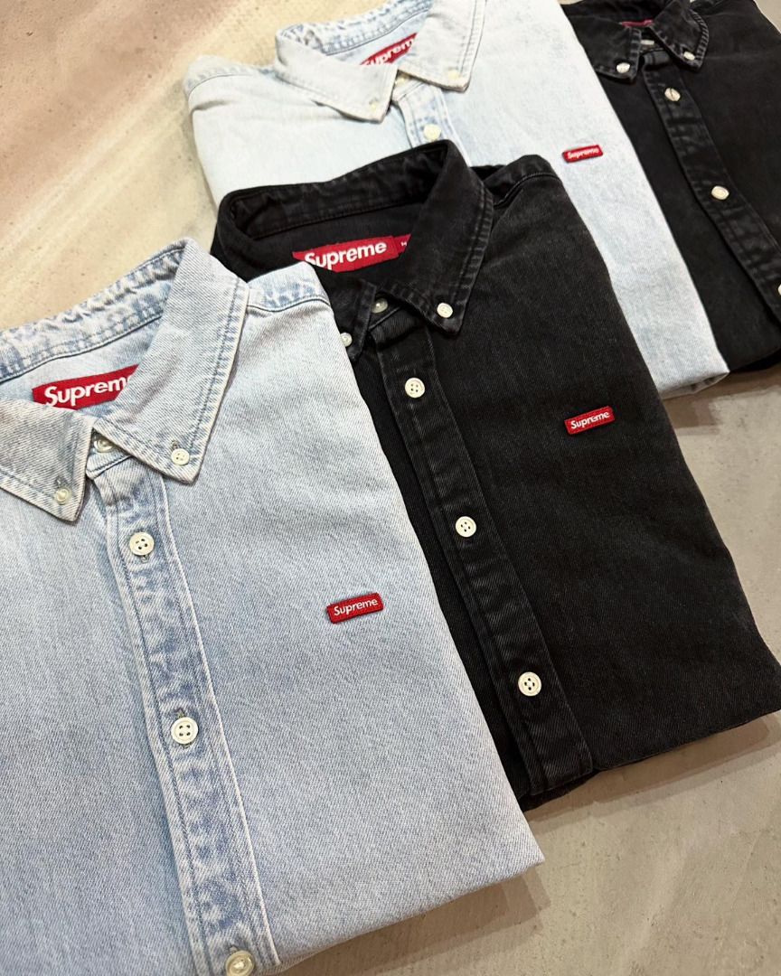 Supreme small box shirt denim M デニムシャツ SUPREME Small Box