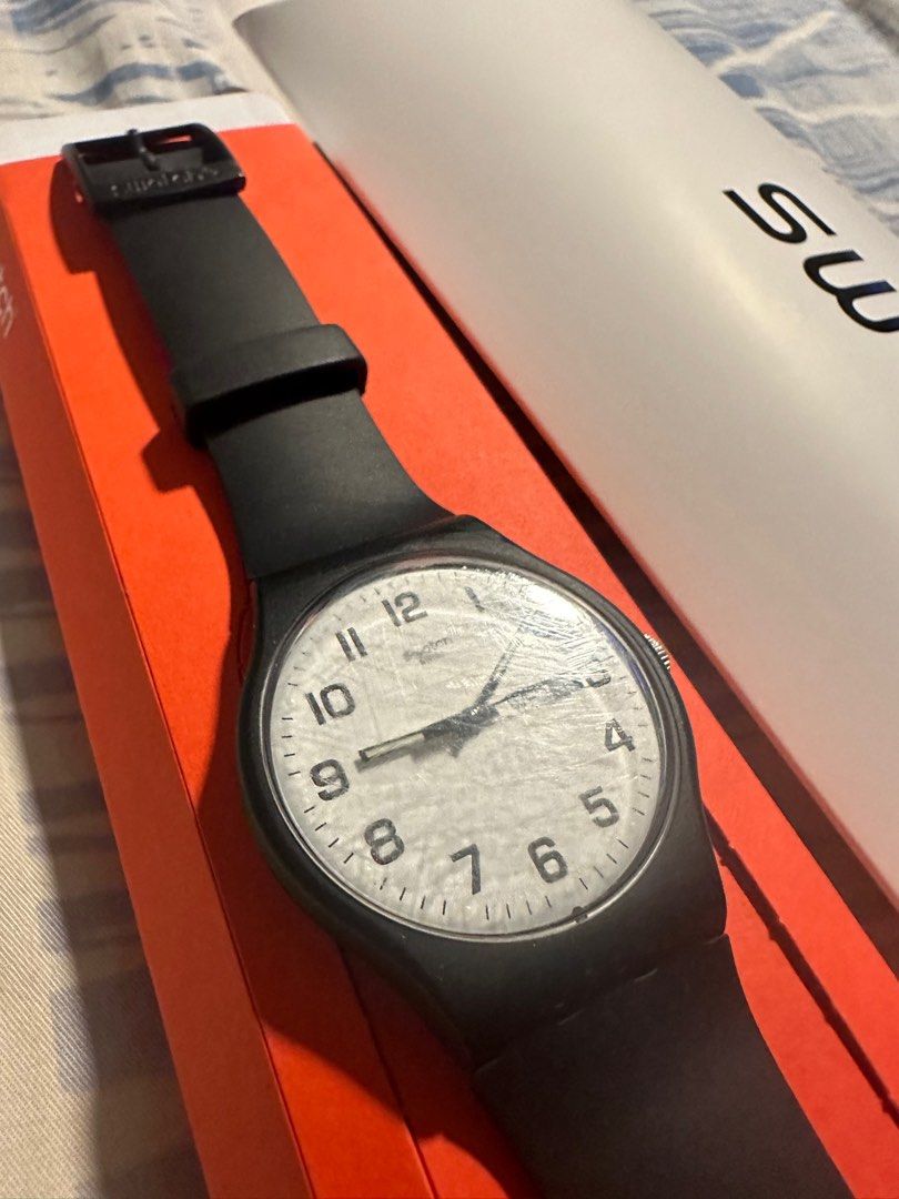 Swatch classic TWICE AGAIN BLACK Men s Fashion Watches Accessories Watches on Carousell