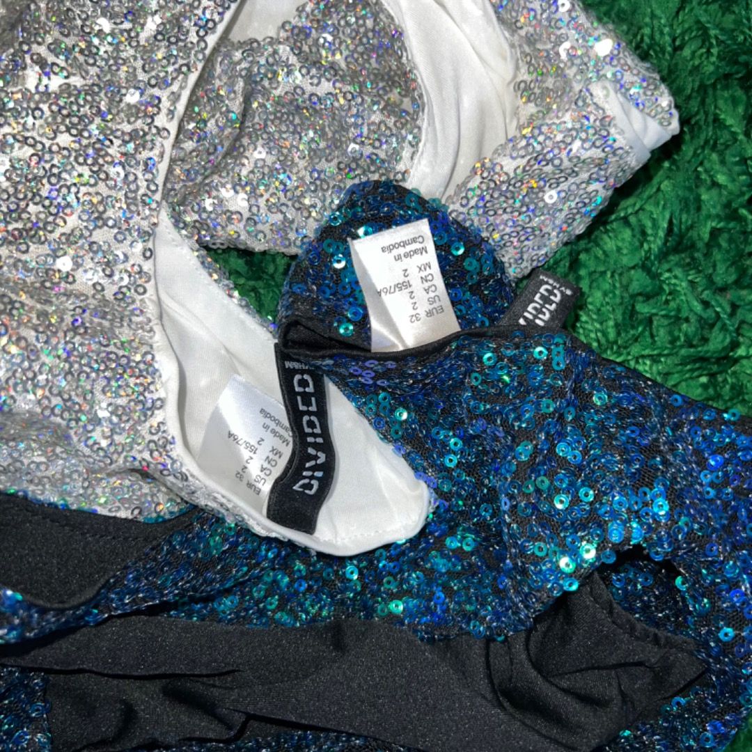 how to see the black and blue dress Billieblush Girls Sequin Occasion Dress in Navy main image 0