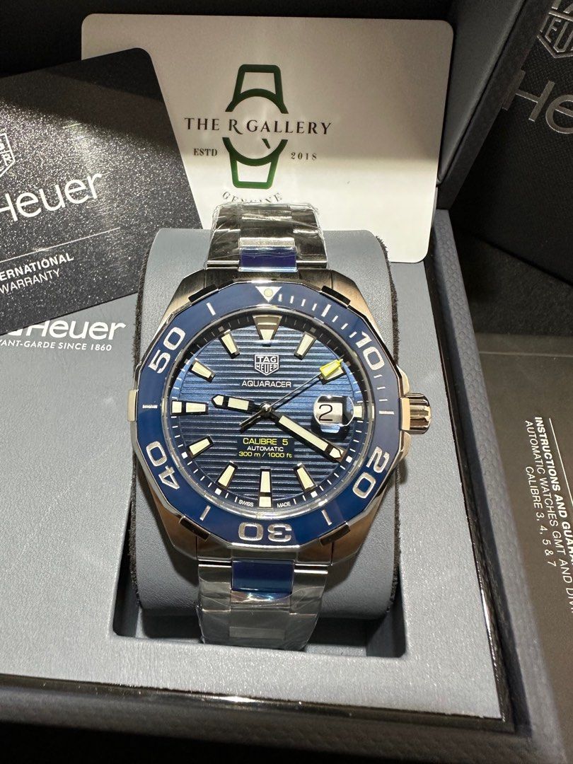 Tag Heuer Aquaracer Calibre 5 Blue Dial 43mm WAY201B.BA0927 Men s
