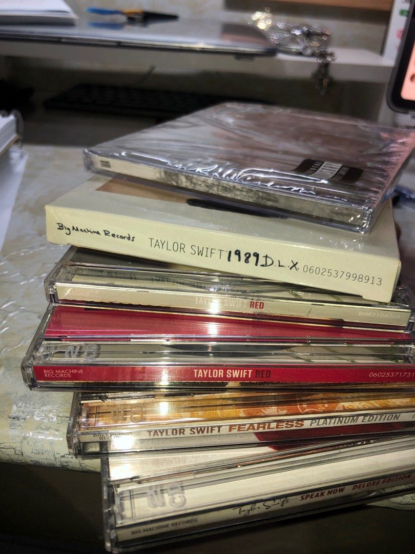 Taylor Swift Albums Bundle (Category: CDs & DVDs) located in Quezon City. Submitted by mynameisdanille (Listing ID 1291505260, Image 2). Description: All Album Authentic from Taylor Swift Store and Odeyssey/Astroplus. All were collection and not used. Some are still with its original packaging. Freebie: Authentic Baller from Official Taylor Swift PH (TSPH) ₱800 - Red ₱800 - Red PH Edition ₱1,300 - 1989 with photocards instax ₱1,100 - Folklore ;or