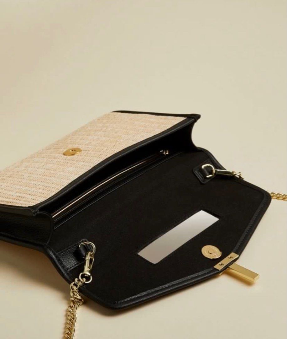 Ted Baker Arthea Woven straw clutch cross body bag