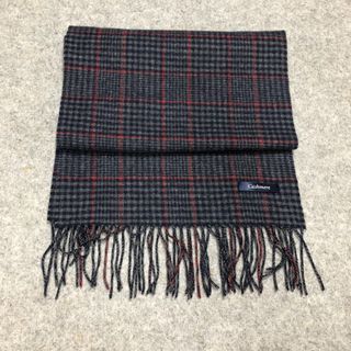 TOKYO GINZA CASHMERE Pure Cashmere Scarf Scarves Plaid Tassel Knit Knitted WInter Snow