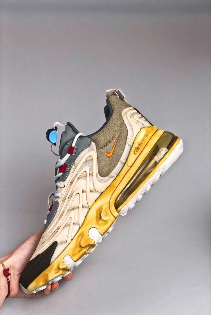Travis Scott X Nike Air Max 270 React Cactus Jack Men s Fashion Footwear Sneakers on Carousell
